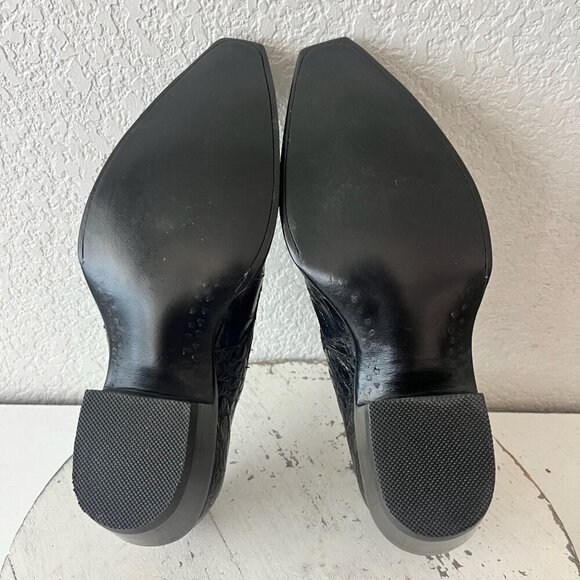 Rod Patrick Womens Pull on Shoes 6C Brown Caiman Exotic Western Boots Loafers - Picture 8 of 11